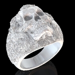  Skull ring jewelry skeleton ring 3d print model  3d model for 3d printers