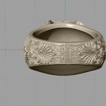  Skull ring jewelry skeleton ring 3d print model  3d model for 3d printers