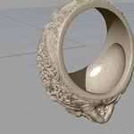  Skull ring jewelry skeleton ring 3d print model  3d model for 3d printers