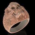  Skull ring jewelry skeleton ring 3d print model  3d model for 3d printers