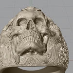  Skull ring jewelry skeleton ring 3d print model  3d model for 3d printers