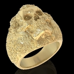  Skull ring jewelry skeleton ring 3d print model  3d model for 3d printers