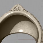  Skull ring jewelry skeleton ring 3d print model  3d model for 3d printers