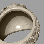  Skull ring jewelry skeleton ring 3d print model  3d model for 3d printers