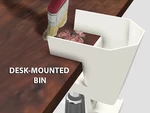  Desk-mounted bin  3d model for 3d printers