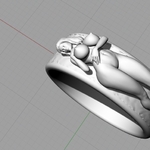  Beautiful girl sexy girl ring jewelry man ring  3d model for 3d printers