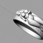 Modelo 3d de Hermosa chica sexy chica joyería anillo de hombre del anillo para impresoras 3d