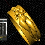 Modelo 3d de Hermosa chica sexy chica joyería anillo de hombre del anillo para impresoras 3d