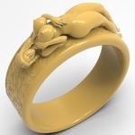  Beautiful girl sexy girl ring jewelry man ring  3d model for 3d printers