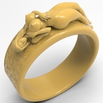 Modelo 3d de Hermosa chica sexy chica joyería anillo de hombre del anillo para impresoras 3d