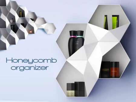Honeycomb organizer for perfumes