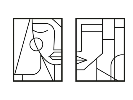  Two faces  3d model for 3d printers