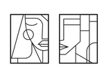  Two faces  3d model for 3d printers