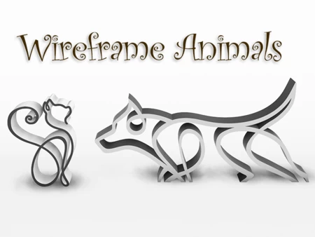  Wireframe animals  3d model for 3d printers