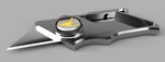 Modelo 3d de Llavero cuchillo con botón para impresoras 3d