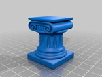  Mini ionic column - tiny object display podium  3d model for 3d printers