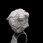  Tiger ring man ring jewelry 3d print model  3d model for 3d printers