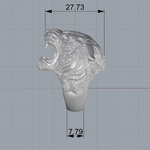 Modelo 3d de Tigre anillo de hombre del anillo de la joyería de la impresión 3d de la modelo para impresoras 3d