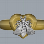 Modelo 3d de Gucci anillo del pendiente del collar de la abeja de la joyería de la impresión 3d de la modelo para impresoras 3d