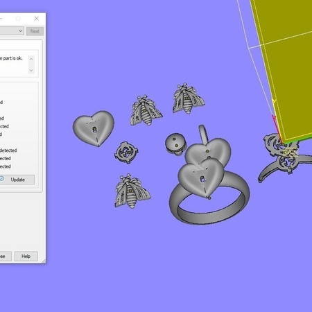 Modelo 3d de Gucci anillo del pendiente del collar de la abeja de la joyería de la impresión 3d de la modelo para impresoras 3d