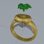 Modelo 3d de Gucci anillo del pendiente del collar de la abeja de la joyería de la impresión 3d de la modelo para impresoras 3d