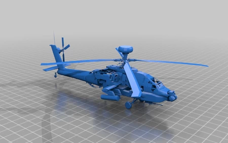  Ah-64 apache  3d model for 3d printers