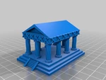 Modelo 3d de Templo griego para impresoras 3d