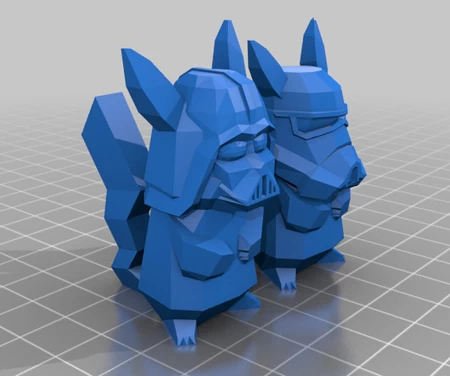  Imperial pikachus  3d model for 3d printers