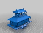  Chinese house  3d model for 3d printers