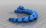 Modelo 3d de Serpiente articulada para impresoras 3d