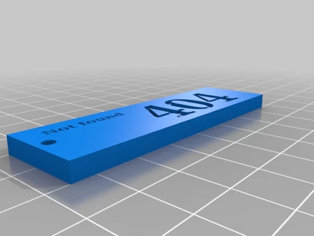  Error 404 keychain  3d model for 3d printers