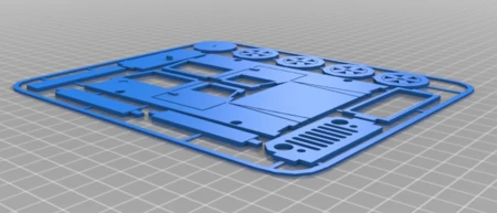 Modelo 3d de Tarjeta de kit de jeep para impresoras 3d