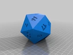 Modelo 3d de D20 cargado, imprimible para impresoras 3d