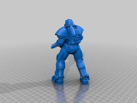 Modelo 3d de Armadura de poder fallout 4 t-51 modelo a para impresoras 3d