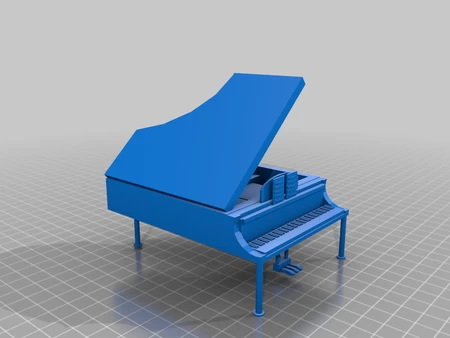 Modelo 3d de Piano de cola para impresoras 3d