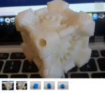 Modelo 3d de Ponderado de almacenamiento cubo de engranajes para impresoras 3d
