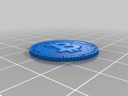 Modelo 3d de Bitcoin para impresoras 3d