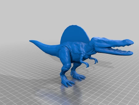  T-rex, spinosaurus and dimetrodon  3d model for 3d printers