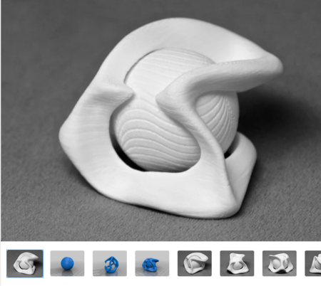  Captive ball with design  3d model for 3d printers