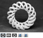 Modelo 3d de Hélice anillo con siete bolas para impresoras 3d