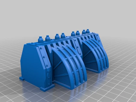 Terreno de Warhammer 40k: Combinación de puente de energía y turbina