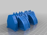 Modelo 3d de Terreno de warhammer 40k: combinación de puente de energía y turbina para impresoras 3d