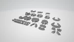  5140 wargaming bunker + defence-line - reinforced set (subset)  3d model for 3d printers