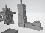  7000 wargaming modular scifi city system (subset)  3d model for 3d printers