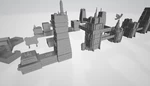  7000 wargaming modular scifi city system (subset)  3d model for 3d printers