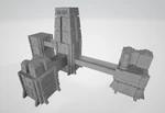  7000 wargaming modular scifi city system (subset)  3d model for 3d printers