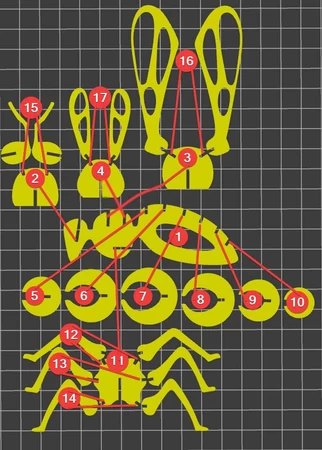  Bee puzzle kit  3d model for 3d printers