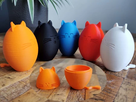 Modelo 3d de Gato de pascua para impresoras 3d