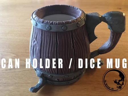  Can holder / dice mug  3d model for 3d printers