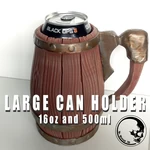  16oz and 500ml can holder, now including 12oz fl (slim), 23oz, 23.5oz, and 25oz  3d model for 3d printers
